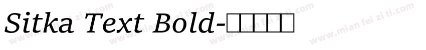 Sitka Text Bold字体转换